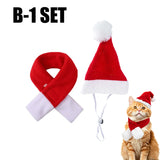 Christmas Pet Costume Set (Santa Hat & Scarf, Adjustable)