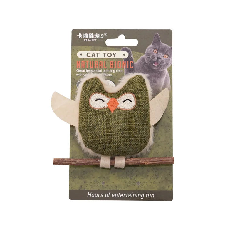 Catnip & Silvervine Feather Chew Toy — Dental Health & Boredom Buster