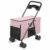 Custom Foldable Pet Stroller for Large Dogs & Multi-Pet Travel | Heavy-Duty, Lightweight, Breathable Design