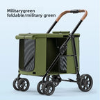 4-Wheel Adjustable Washable Waterproof Foldable Pet Stroller