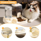 2-in-1 Automatic Pet Feeder Bowl (Detachable, Travel, Cats & Rabbits)