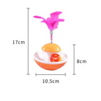 Self-Righting Feather Tumbler Cat Toy — Wobble & Bell Kitten Toy