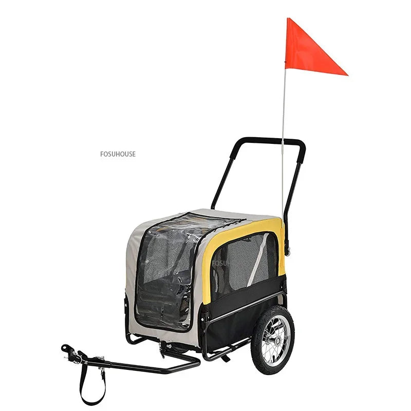 Large Capacity Foldable Pet Stroller & Tricycle — Dual-Purpose Cycling Luggage Cart for Cats & Dogs