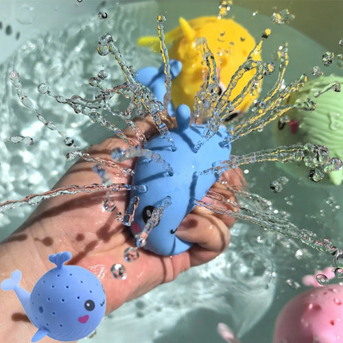 Squishy Whale Bath Toys — Water-Absorbing Sponge Toys for Kids