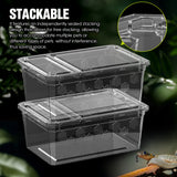 Portable Reptile Breeding & Transport Box — Set of 4 for Lizards, Snakes & Spiders