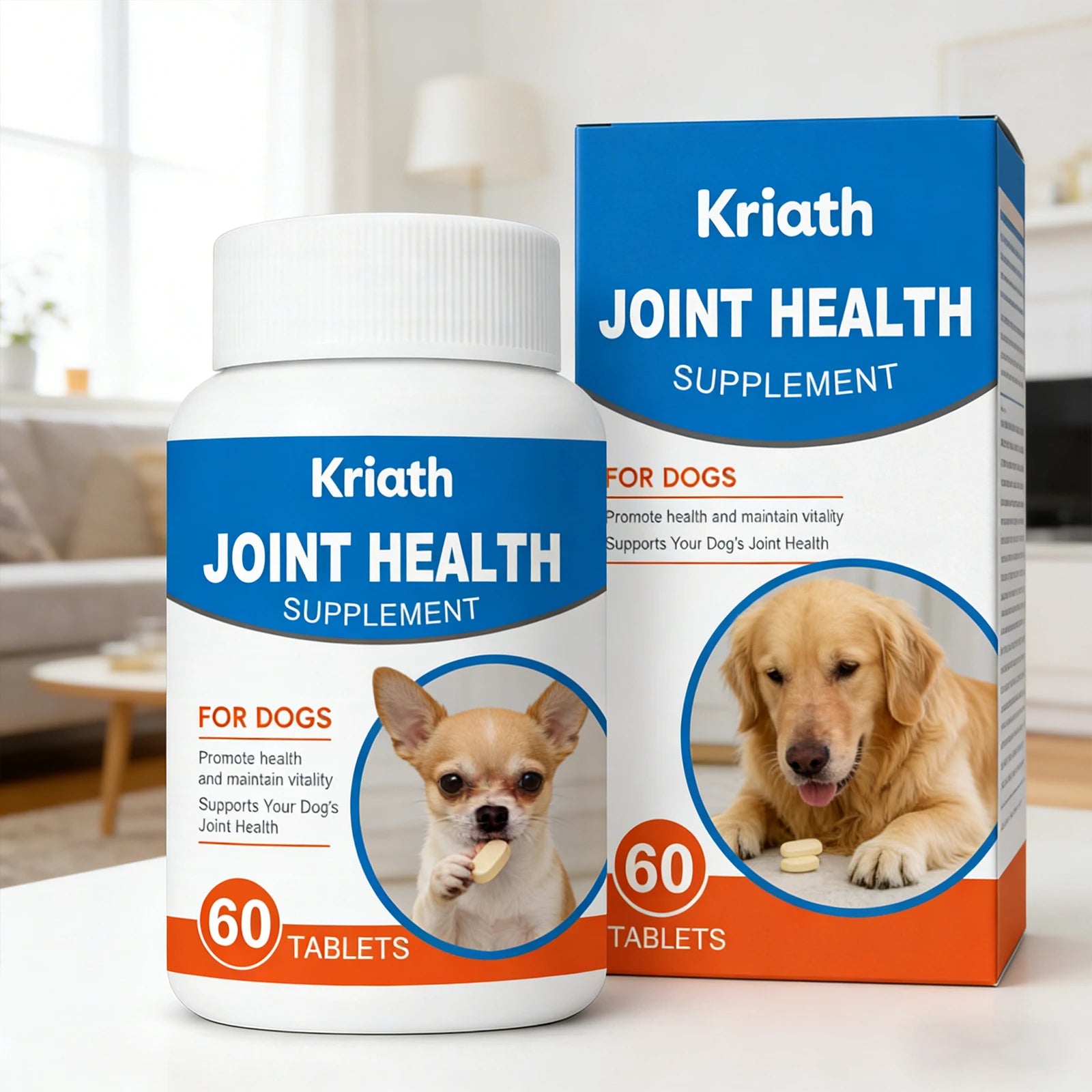 Dog Joint Care Supplement Tablets — Cartilage Support, 60-Count