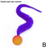 Fluffy Tail Bouncy Cat Teaser Ball — Elastic Bounce Mimics Prey