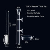 Acrylic Aquarium Shrimp Feeding Dish & Tube (Transparent, Snail & Shrimp)