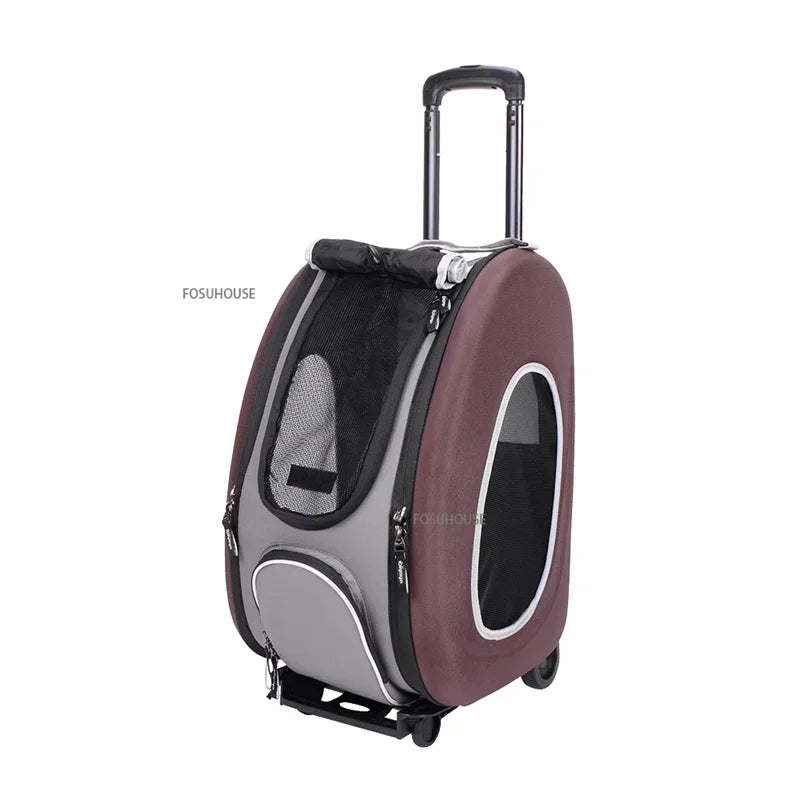 Large-Capacity Foldable Pet Carrier Trolley for Dogs & Cats — Lightweight Portable Outdoor Shopping & Travel
