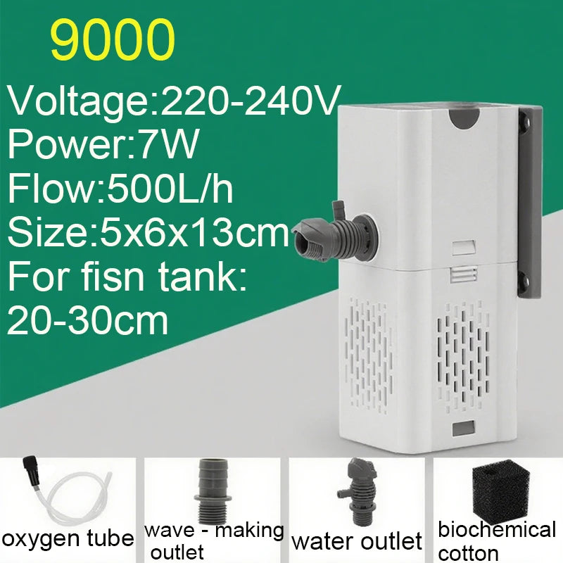 Silent Submersible Aquarium Filter Pump & Wave Maker