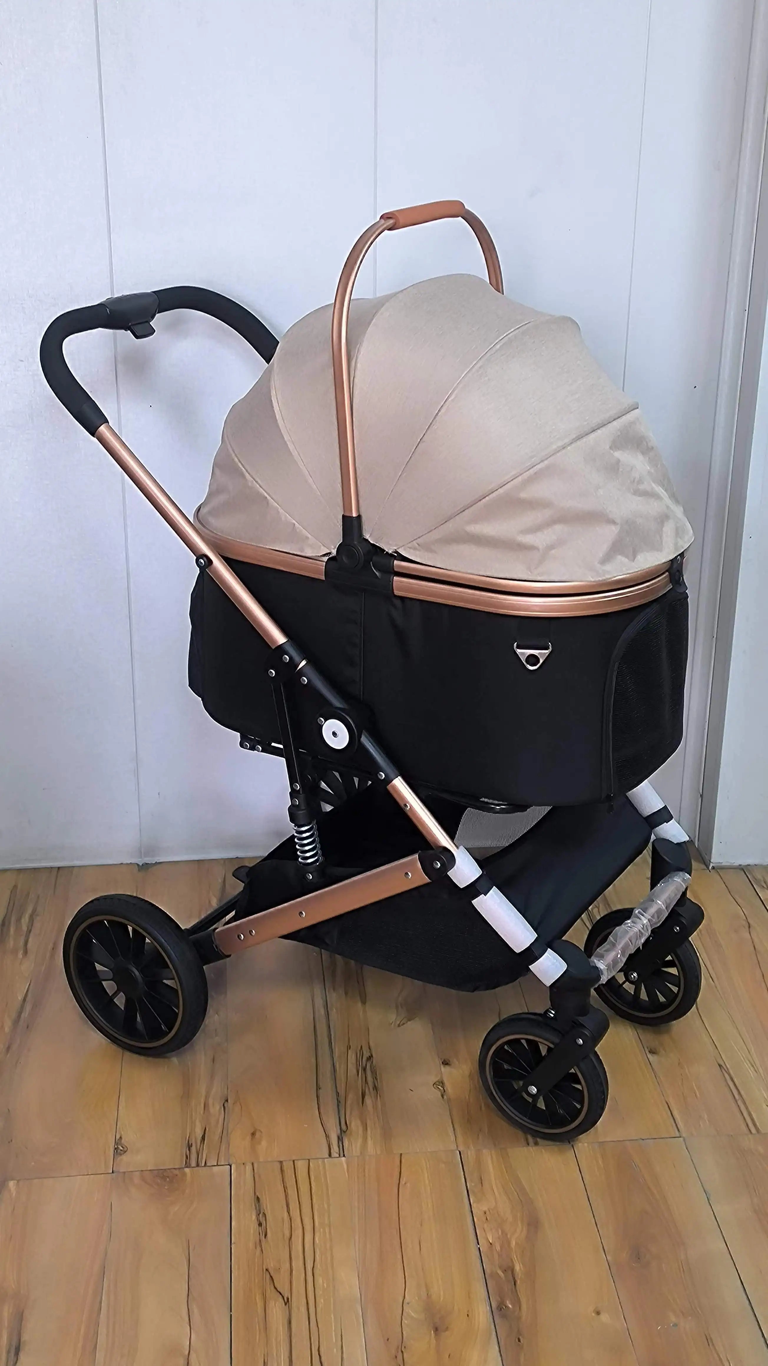 Premium Rubber-Wheel Jogger Pet & Baby Stroller for Dogs & Cats