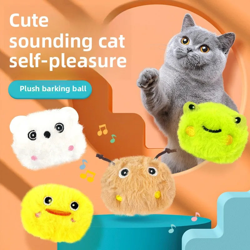 Touch-Activated Sound Cat Toy — Bite-Resistant Frog, Bird, Cricket & Mouse Sounds