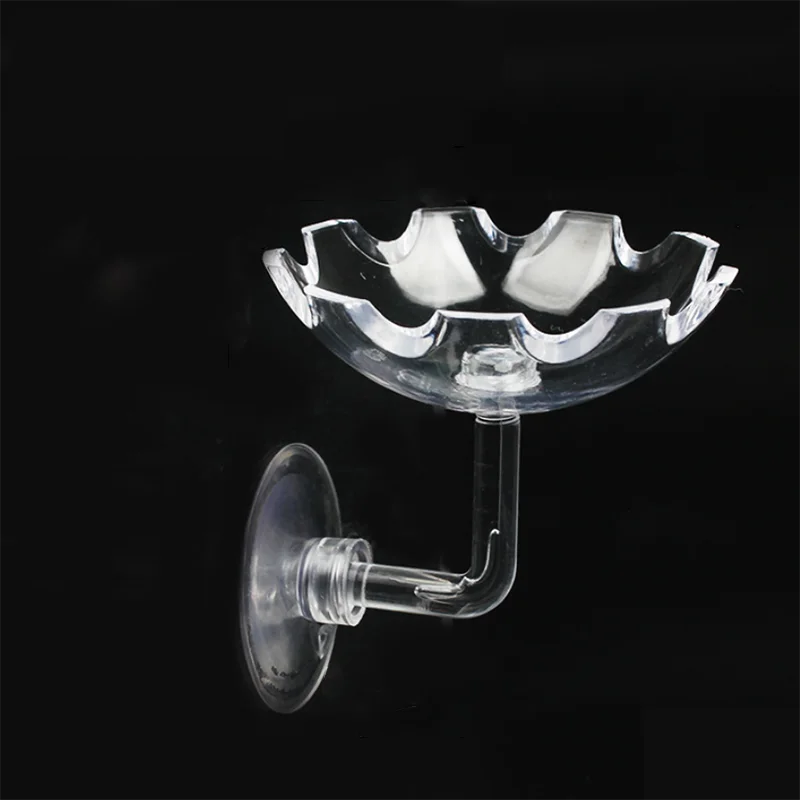 Glass Aquarium Shrimp Feeding Ring & Feeder Dish (Transparent, Floating, Bottom)