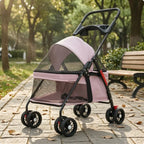 Foldable Compact Ventilated Lightweight Pet Stroller for Cats — Outdoor Walking & Travel