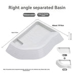 Dual-Use Turtle Bath Basin — Half-Water Habitat & Feeding Box