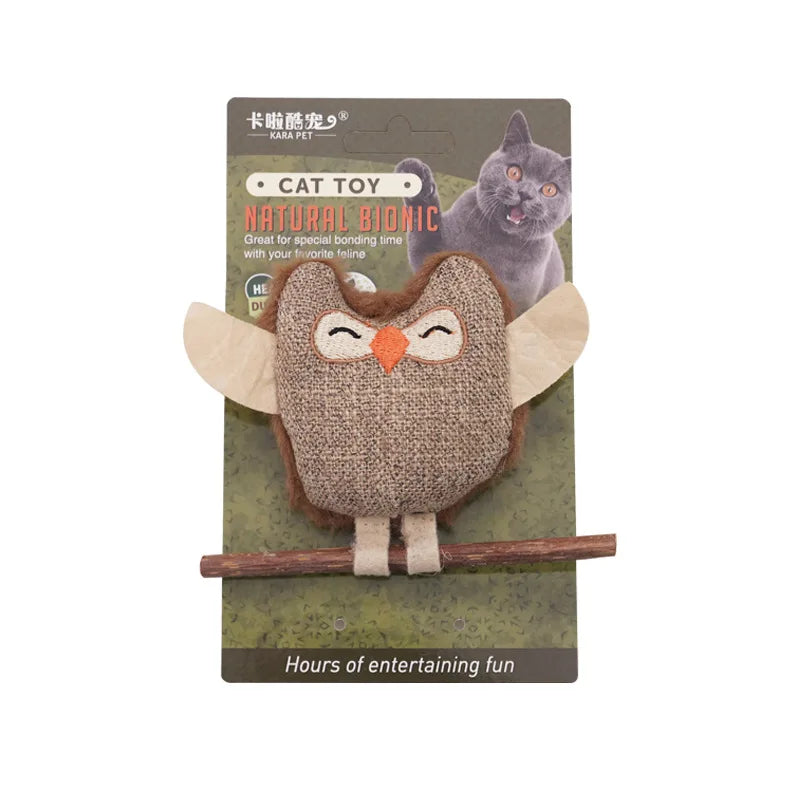 Catnip & Silvervine Feather Chew Toy — Dental Health & Boredom Buster