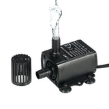 USB Brushless Submersible Aquarium Pump (DC5V, 4.8W, 300L/H, Ultra-Quiet)