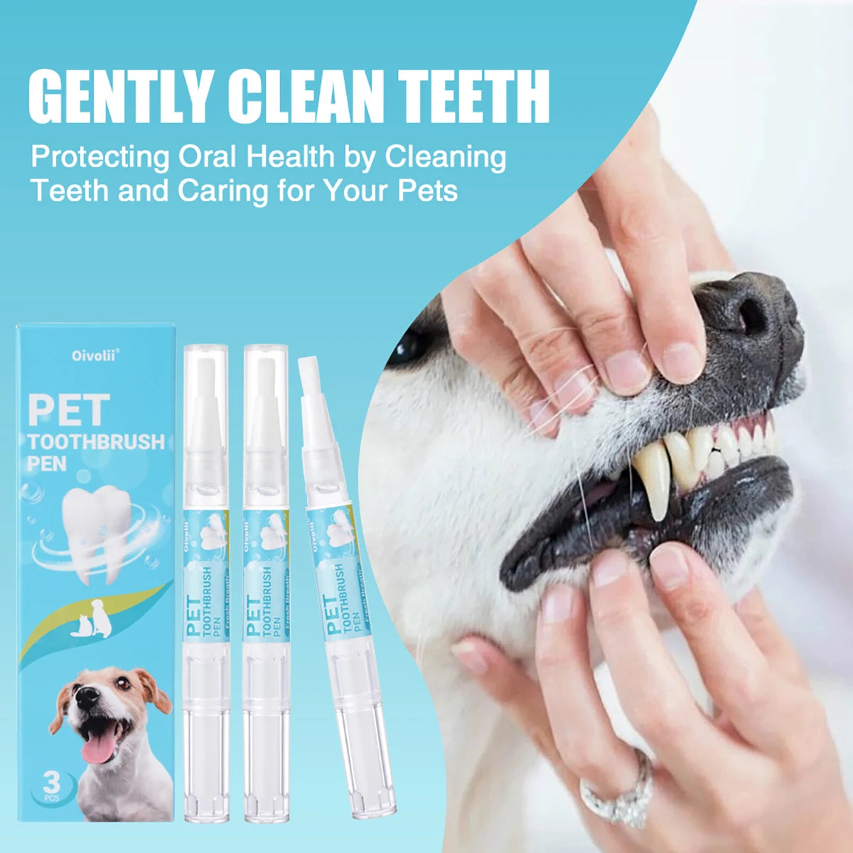 Soft-Brush Dental Gel Pen — Tartar Control & Gentle Gum Care, 3-Pack