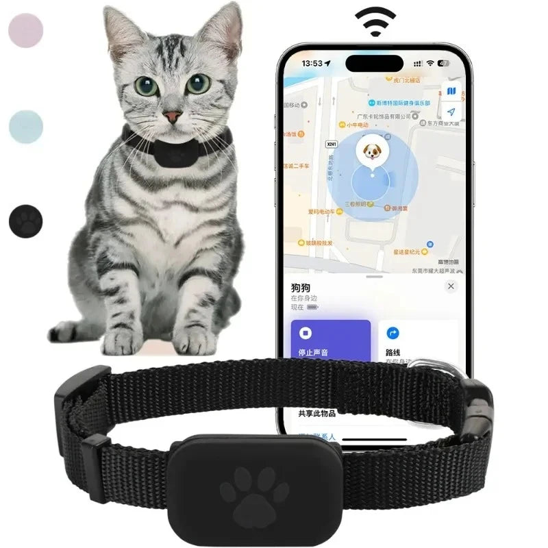 Mini Bluetooth GPS Collar Tracker with Movement Alert for Dogs & Cats