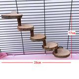 Wooden Climbing Ladder — Cage Perch for Small Pets & Birds