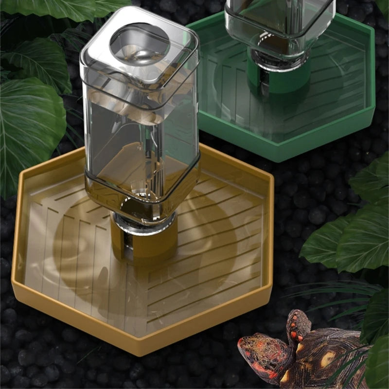Antislip Automatic Reptile Water Bowl — Easy-Fill Dispenser for Lizards & Turtles