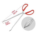 Stainless Steel Reptile Feeding Tongs — 15" Anti-Slip Snake Tweezers