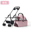 Outdoor Foldable Jogger Pet Stroller Trolley for Medium & Large Dogs & Cats — Large Capacity Travel Carrier