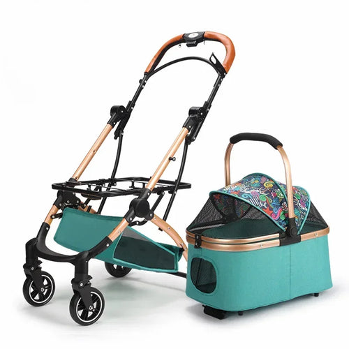 Car-Compatible Foldable Pet Stroller