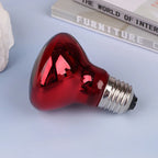 UVA Red Glow Reptile Heat Bulb — Day & Night E27 Basking Lamp, 25W–100W