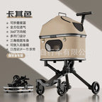 Lightweight Foldable Detachable Cage Pet Stroller for Small Dogs & Cats