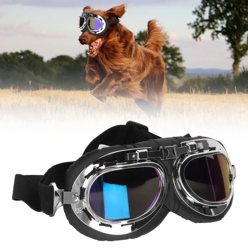 Oversized Dog Eye Visor Goggles (UV-Blocking, Wind Proof, Harley Style)