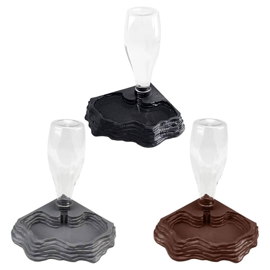 Automatic Reptile Water Dispenser — 400ml Stable-Base Terrarium Bowl