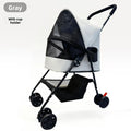 Foldable Lightweight Pet Trolley Stroller for Cats & Small Dogs — Outdoor Travel Cart
