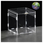 Stackable Acrylic Reptile Feeding Box — Buckle-Splicing Habitat for Small Pets