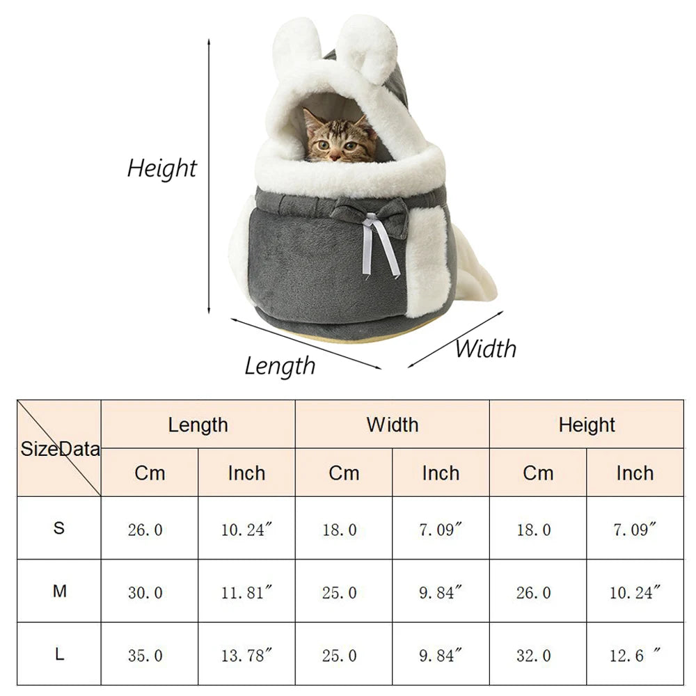 Winter Warm Puppy Carrier Backpack (Outdoor, Travel, Small Breeds)
