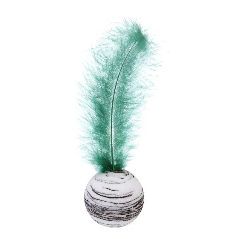 Star Ball & Feather Foam Cat Toy — Interactive Throwing & Teaser Toy for Cats