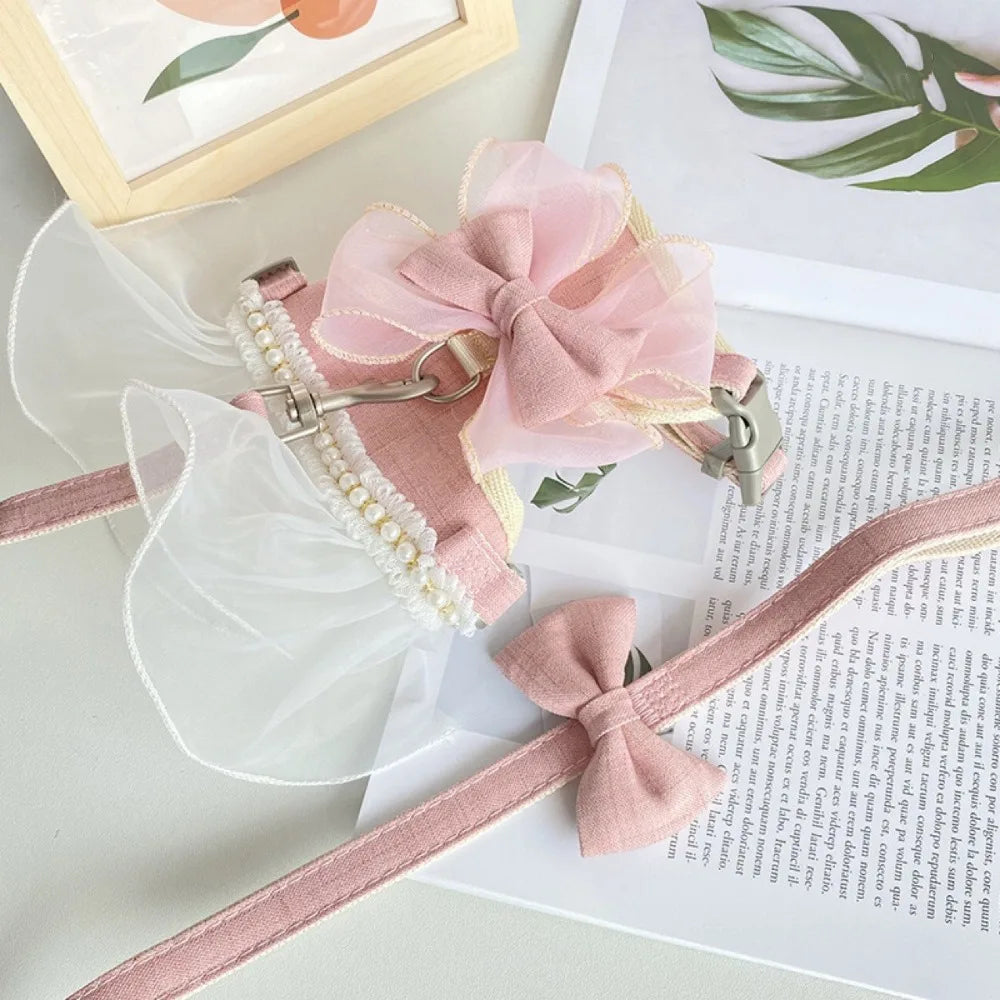 Princess-Style Cat Harness & Leash Set