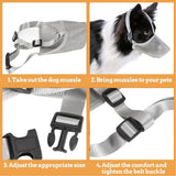 Air Mesh Dog Muzzle (Soft, Flexible, Adjustable Strap, Anti-Bite)