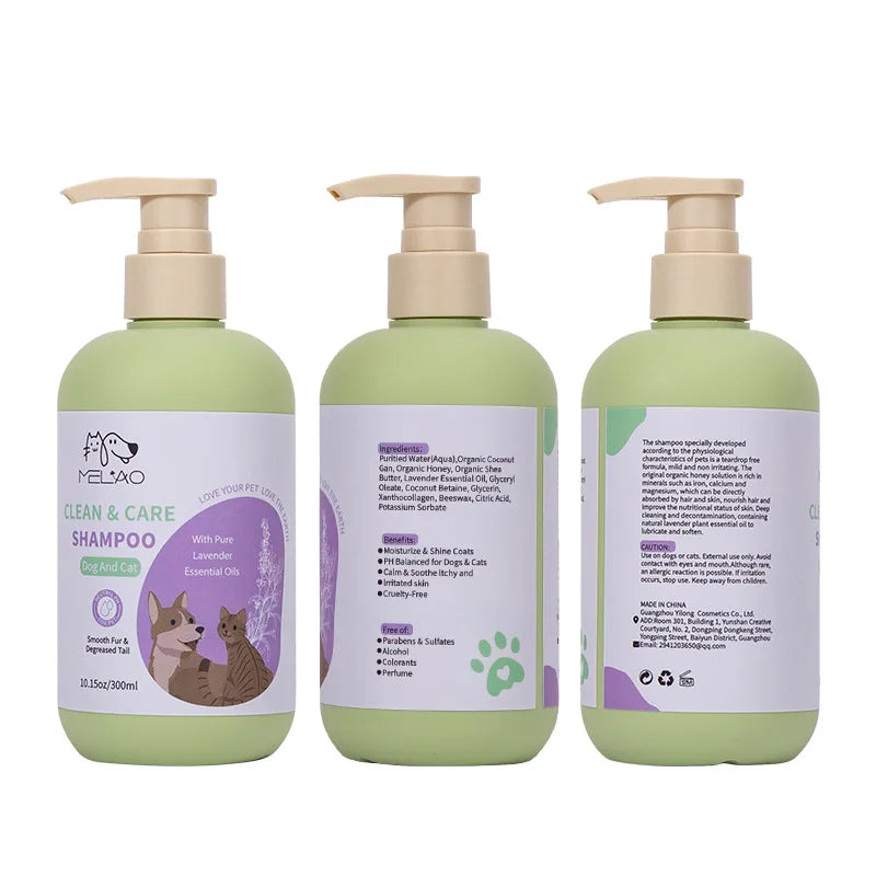 Hypoallergenic Dog Shampoo & Conditioner (Probiotic, Lavender, 500ml)