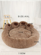 Fluffy Plush Winter Pet Bed Basket