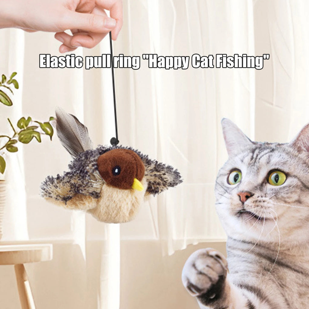 Touch-Activated Flapping Bird Cat Toy — Catnip Sandpiper Interactive Toy