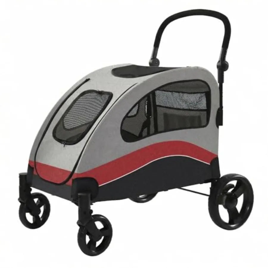 Large Dog Pet Stroller with Breathable Mesh & Smooth Rolling Wheels for Large Dogs
