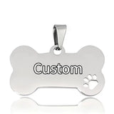 Custom Engraved Stainless Steel Dog Tag — Personalized Pet ID Charm