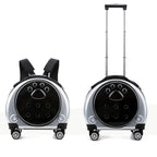Transparent Space Capsule Pet Backpack & Luggage Bag — Large Capacity Multi-Purpose Carrier for Cats & Small Dogs