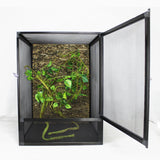 Front-Opening Reptile Terrarium — Tall Metal Mesh Door Enclosure
