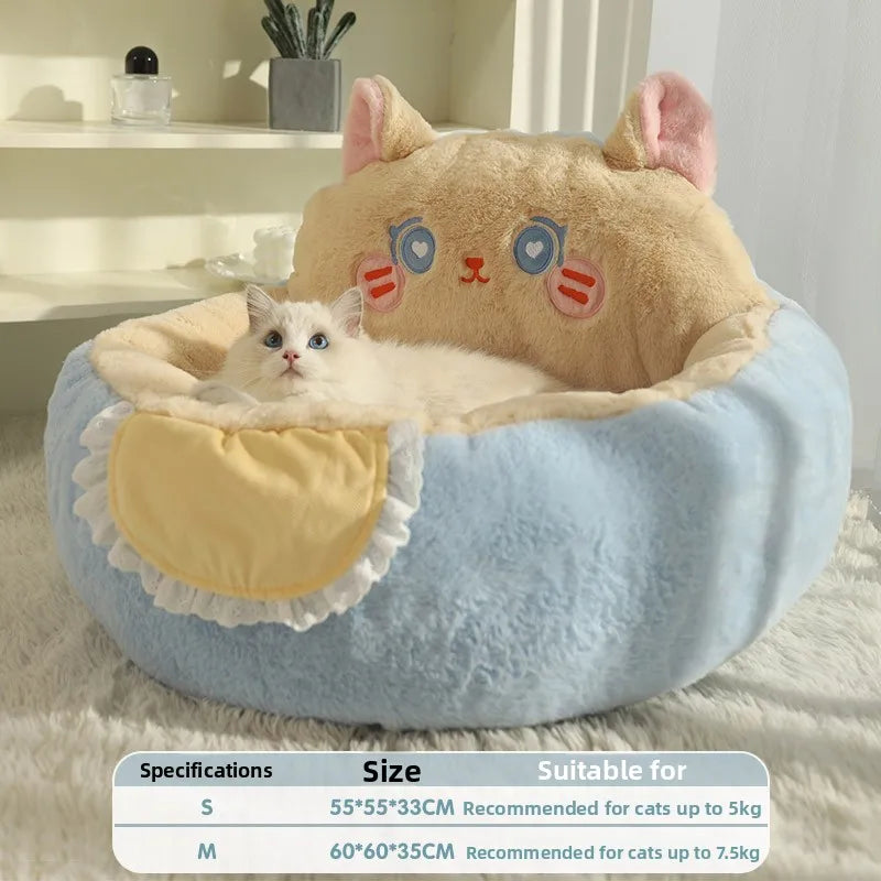 Plush Faux Fur Pet Cushion for Sofas & Beds