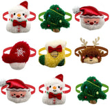 Snowman & Deer Christmas Bow Tie for Small Dogs (50 or 100 Pack)