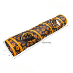 Halloween Pumpkin Cat Play Tunnel — Foldable Crinkle Pet Tunnel with Toy Attachment
