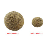 Braided Chew Ball — Cotton & Straw Rope Toy for Guinea Pigs, Rabbits & Hamsters