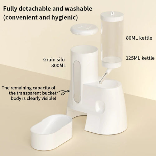 2-in-1 Hamster Feeder — Leak-Proof Food & Water Station